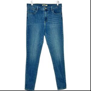 Levi's 720 High Rise Super Skinny Blue Jeans Dark Wash Sz 32